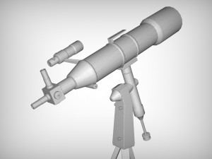 realistic telescope lowpoly blender 3D Model