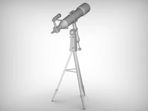 realistic telescope lowpoly blender 3D Model
