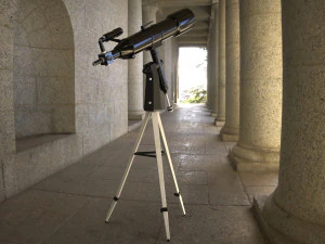 realistic telescope lowpoly blender 3D Model