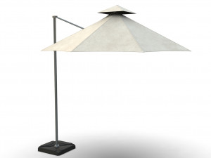 outdoor umbrella realistic low poly low-poly Modelo 3D