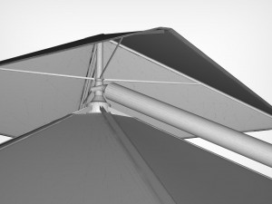 outdoor umbrella realistic low poly low-poly 3D Model