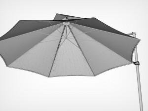 outdoor umbrella realistic low poly low-poly 3D Model