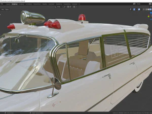 cadillac ambulance wagon superior 1959 3D Model