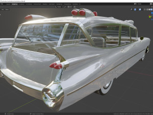 cadillac ambulance wagon superior 1959 Modelo 3D