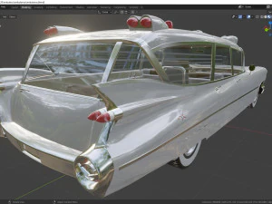 cadillac ambulance wagon superior 1959 3D Model