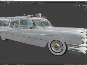 cadillac ambulance wagon superior 1959 3D Model