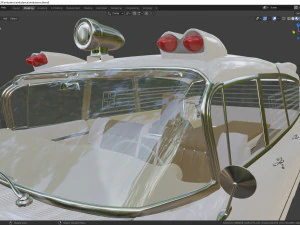 cadillac ambulance wagon superior 1959 3D Model