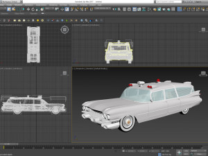 cadillac ambulance wagon superior 1959 Modelo 3D