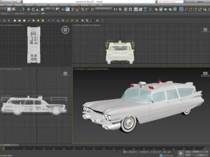 cadillac ambulance wagon superior 1959 3D Model