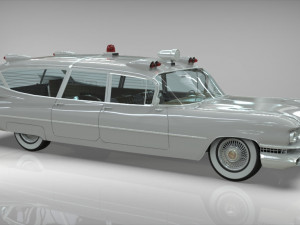 cadillac ambulance wagon superior 1959 Modelo 3D