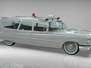 cadillac ambulance wagon superior 1959 3D Model