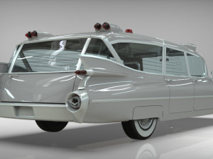 cadillac ambulance wagon superior 1959 Modelo 3D