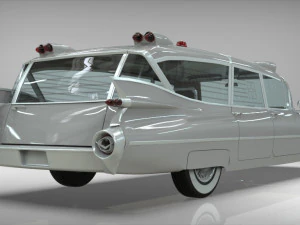 cadillac ambulance wagon superior 1959 3D Model