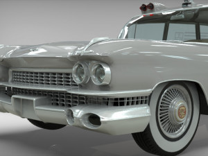 cadillac ambulance wagon superior 1959 Modelo 3D