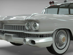 cadillac ambulance wagon superior 1959 3D Model
