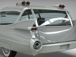 cadillac ambulance wagon superior 1959 Modelo 3D