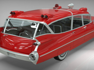 cadillac ambulance wagon superior 1959 Modelo 3D