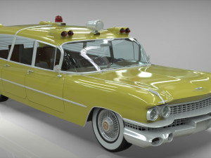 cadillac ambulance wagon superior 1959 Modelo 3D