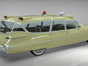 cadillac ambulance wagon superior 1959 3D Model