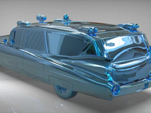 cadillac ambulance wagon superior 1959 3D Model
