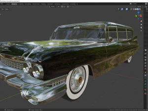cadillac barnett uzay vagonu 1959 3D Model