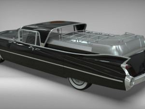 cadillac superior porta hearse flowers 1959 Model 3D