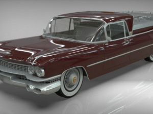 cadillac superior porta hearse flowers 1959 Model 3D
