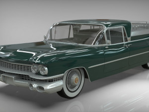 cadillac superior porta hearse flowers 1959 Model 3D