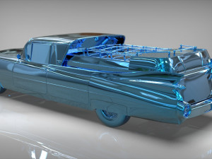 cadillac superior porta hearse flowers 1959 Model 3D