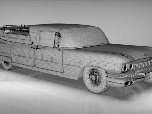 cadillac superior porta hearse flowers 1959 Model 3D