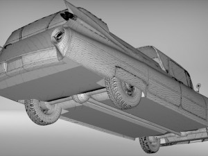 cadillac superior porta hearse flowers 1959 Model 3D