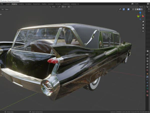 cadillac hearse space wagon 1959 3D Model
