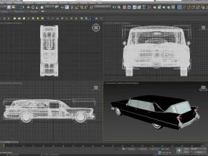cadillac hearse space wagon 1959 3D Model