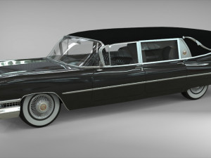 cadillac hearse space wagon 1959 Model 3D
