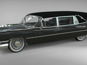 cadillac hearse space wagon 1959 3D Model