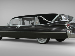 cadillac hearse space wagon 1959 Model 3D