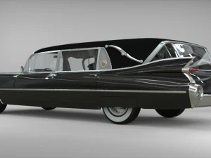 cadillac hearse space wagon 1959 3D Model