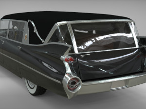 cadillac hearse space wagon 1959 Model 3D