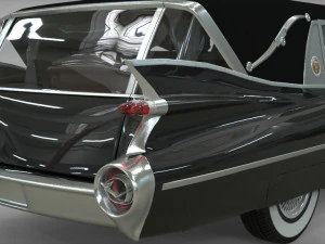cadillac hearse space wagon 1959 3D Model