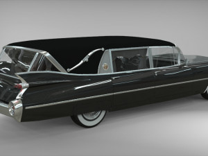cadillac hearse space wagon 1959 Model 3D