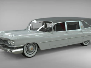 cadillac hearse space wagon 1959 3D Model