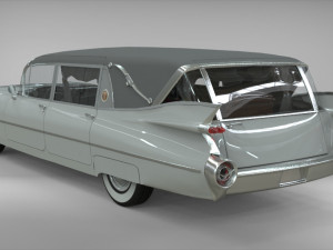 cadillac hearse space wagon 1959 Model 3D