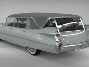 cadillac hearse space wagon 1959 3D Model