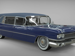 cadillac hearse space wagon 1959 Model 3D