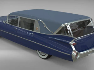 cadillac hearse space wagon 1959 3D Model