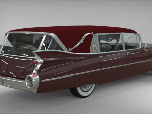 cadillac hearse space wagon 1959 3D Model