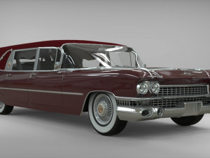 cadillac hearse space wagon 1959 Model 3D