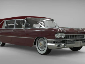 cadillac hearse space wagon 1959 3D Model