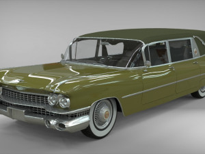 cadillac hearse space wagon 1959 Model 3D