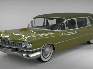 cadillac hearse space wagon 1959 3D Model